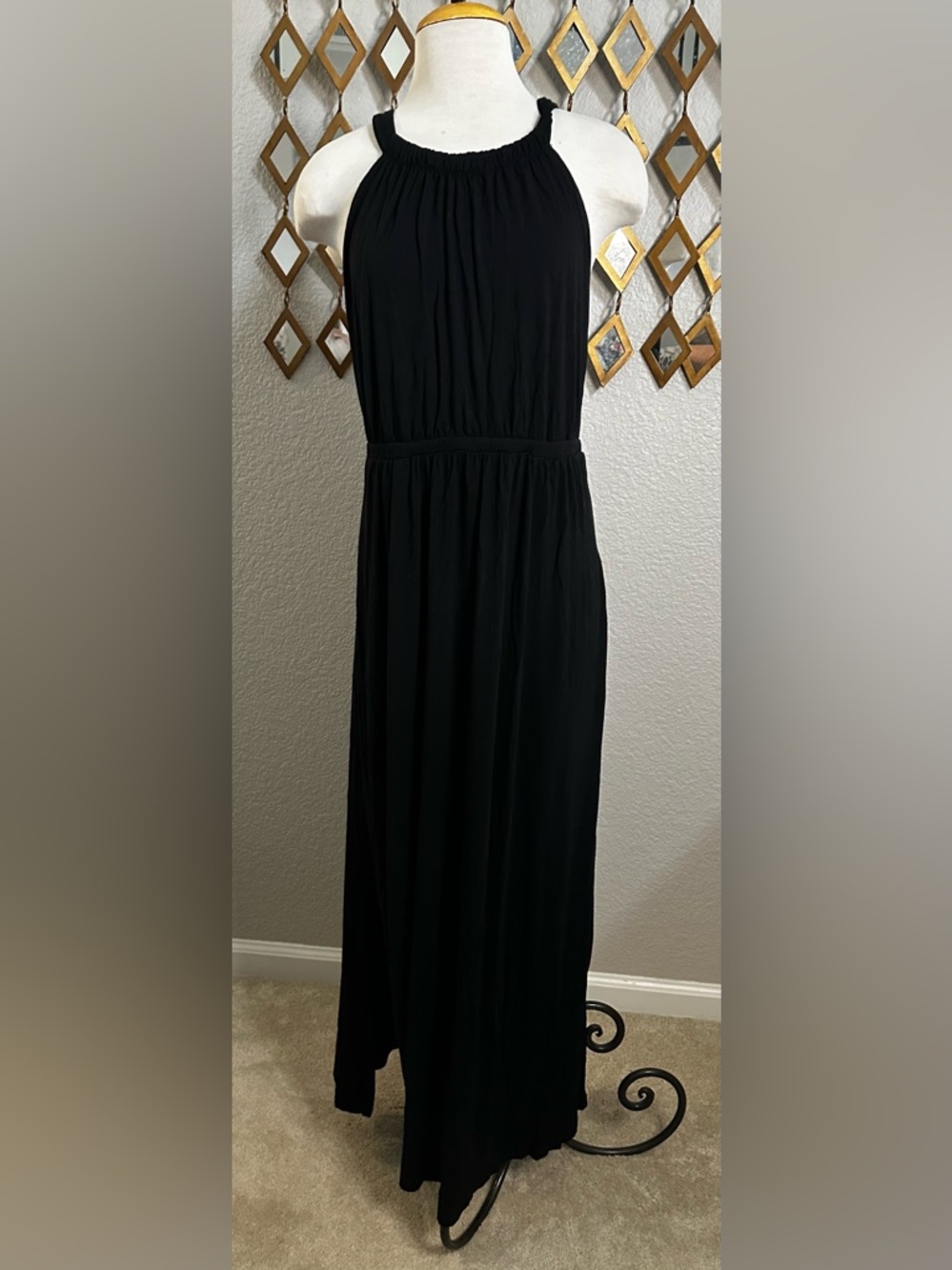 Soma Soft Jersey Halter Maxi Dress with Pockets - Picture 2 of 3